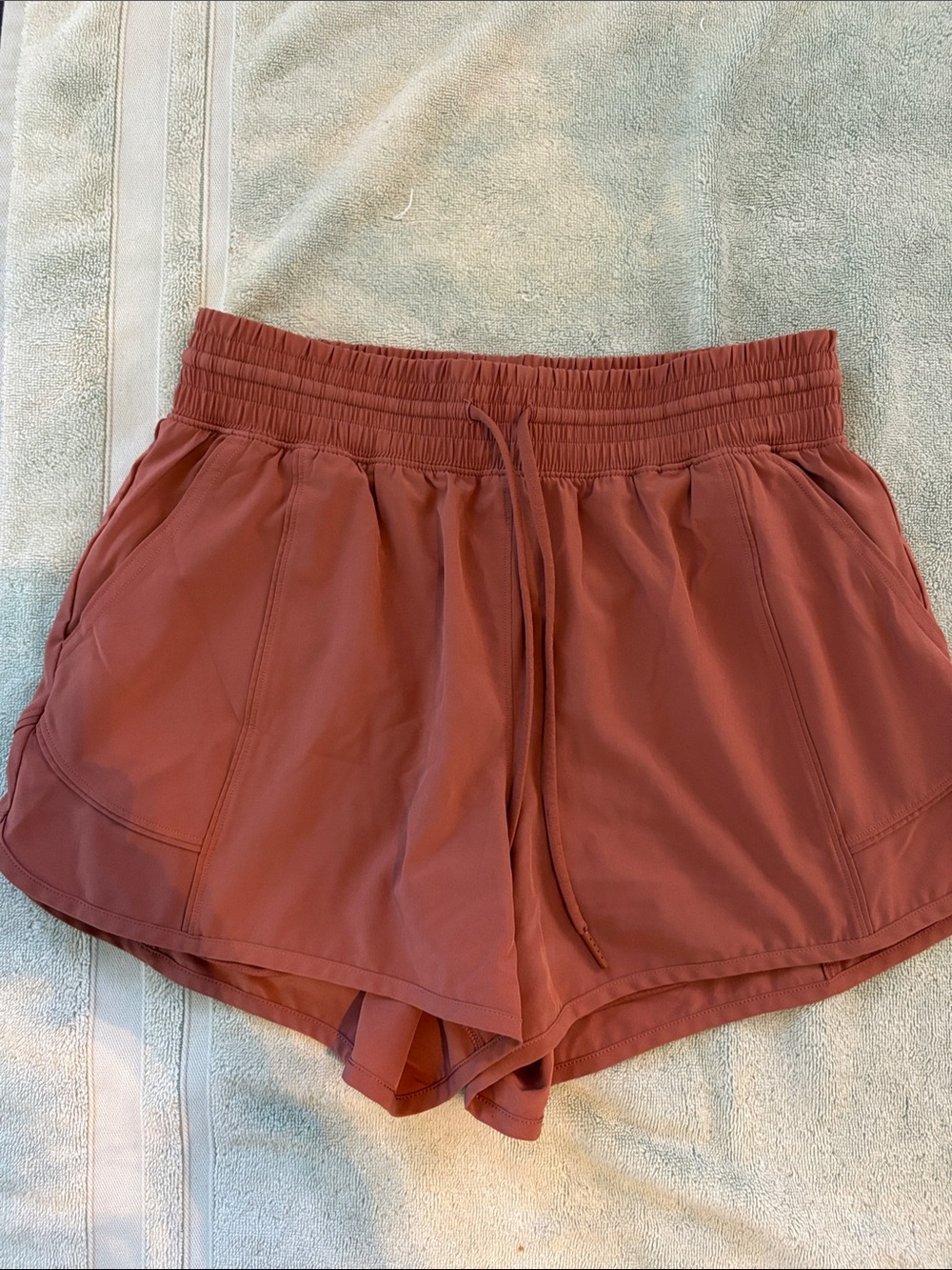 Abercrombie & Fitch Women’s Rust-Colored Athletic Drawstring Shorts